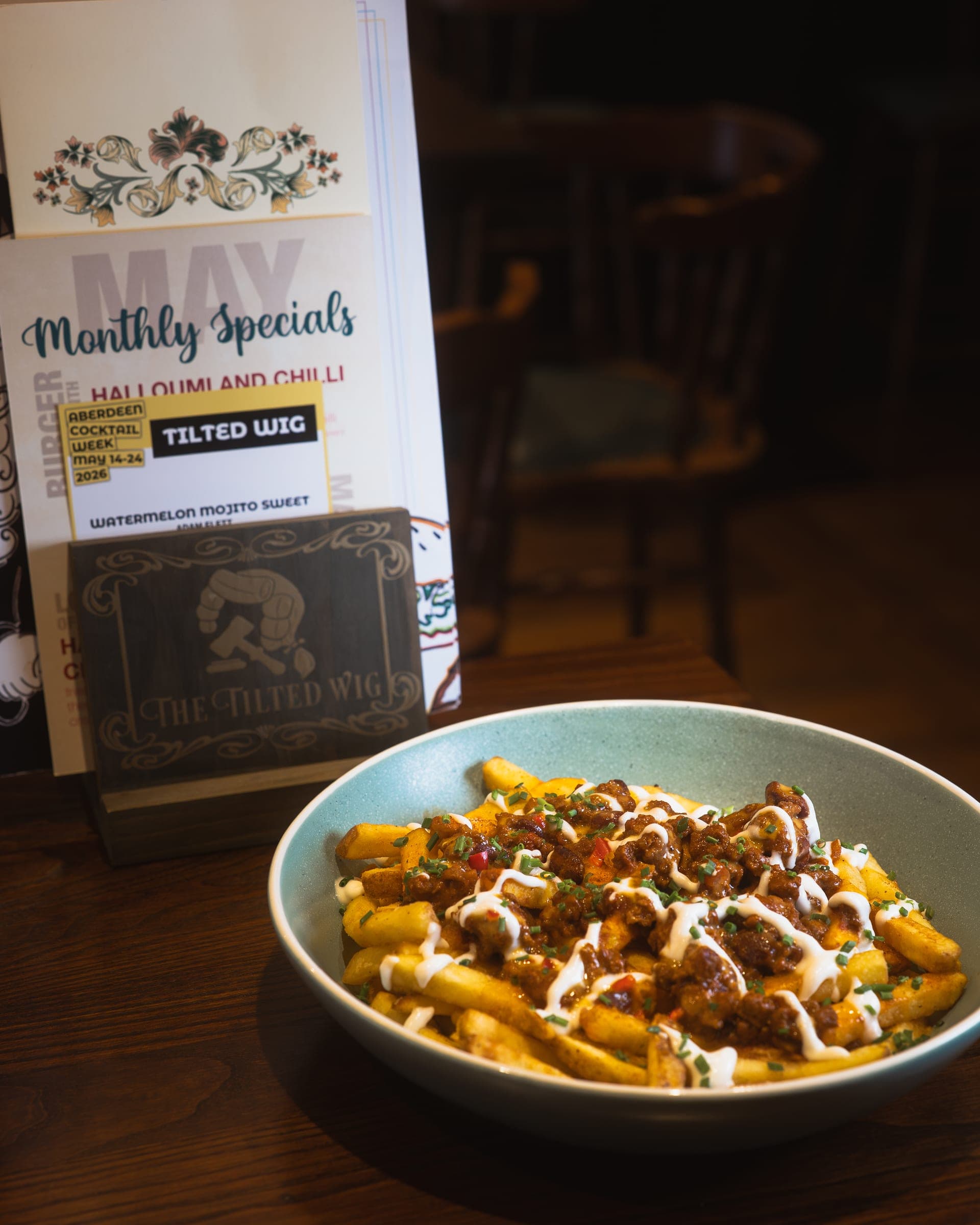 Loaded fries at The Tilted Wig