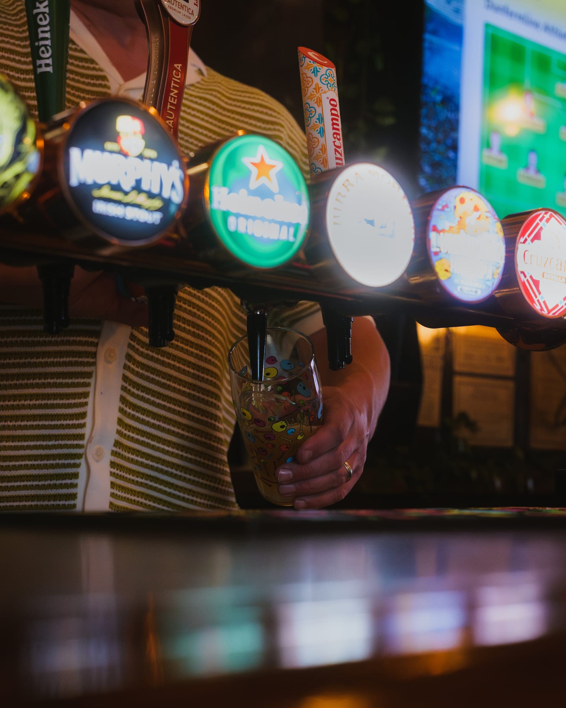 Beer taps at The Tilted Wig