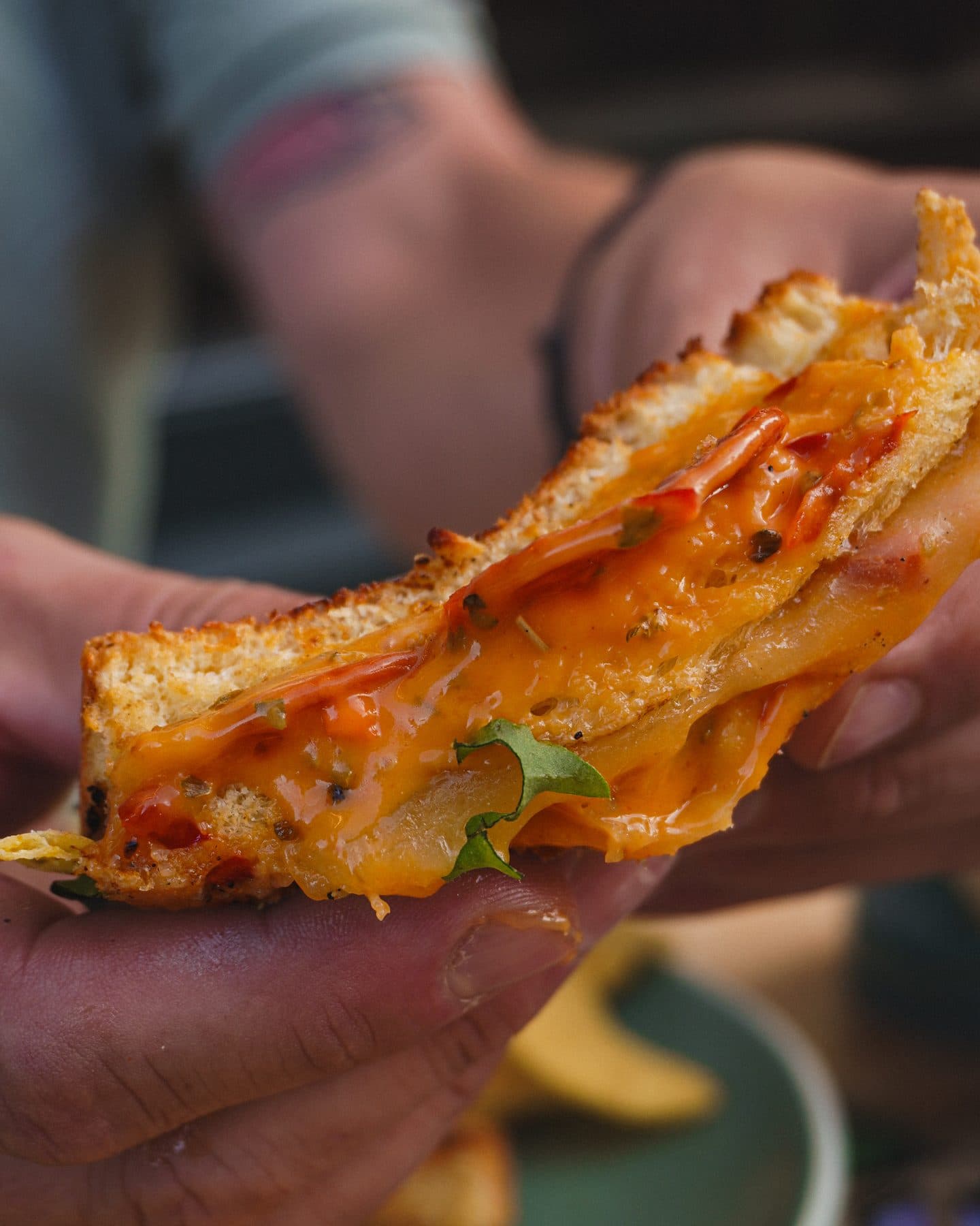 Toasted cheese melt at The Tilted Wig
